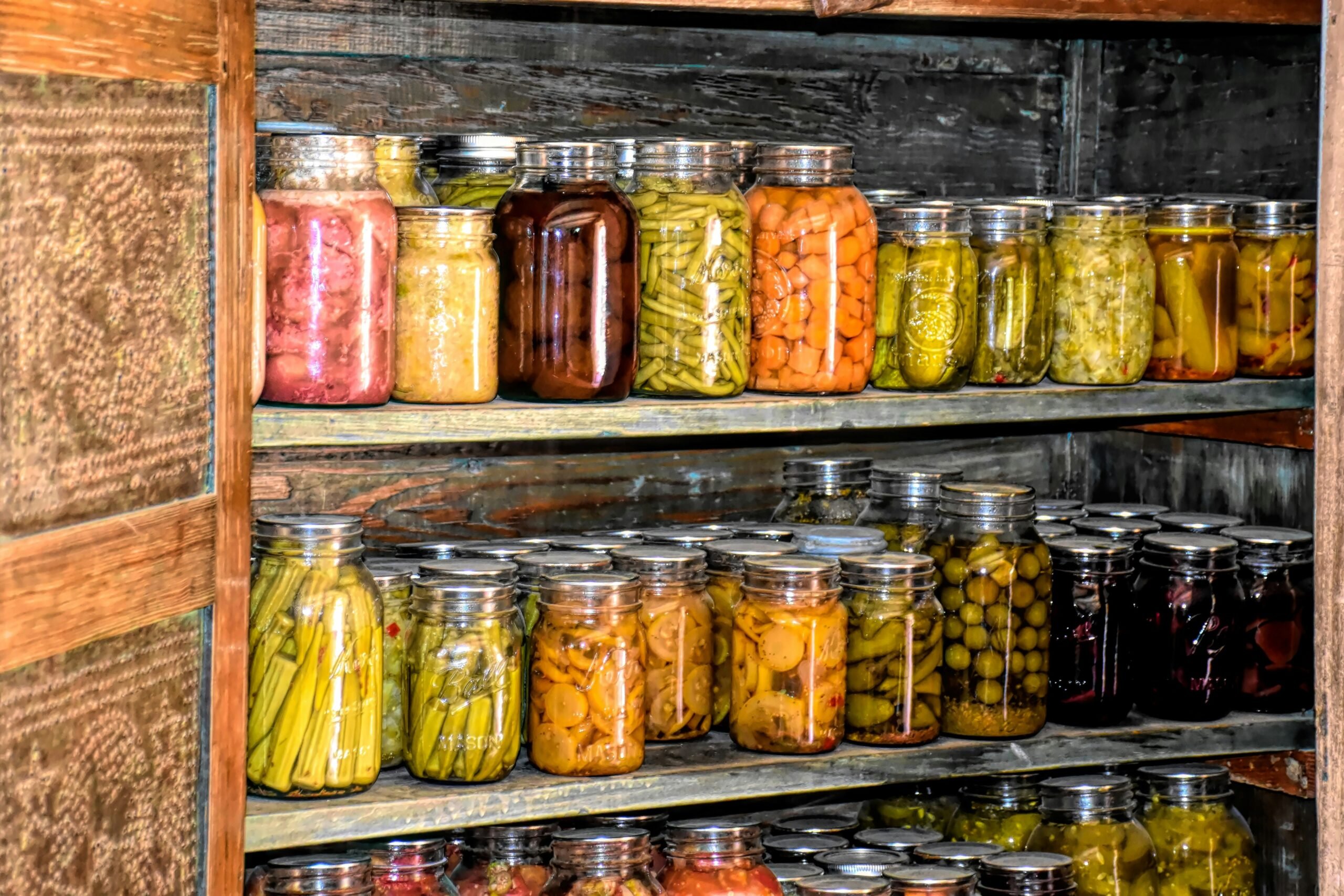 Fermenterte grønnsaker på glass.